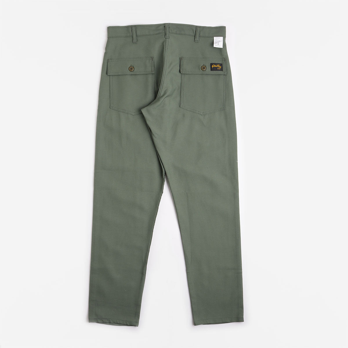 Stan Ray Slim Fit 4 Pocket Fatigue Pant - 1300 series, Olive Sateen, Detail Shot 3