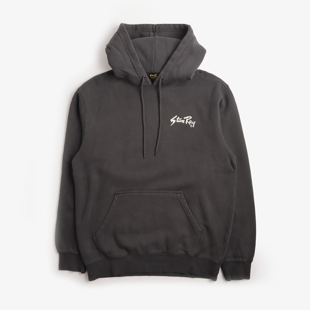 Stan Ray Stan OG Hoodie in Washed Black, front view