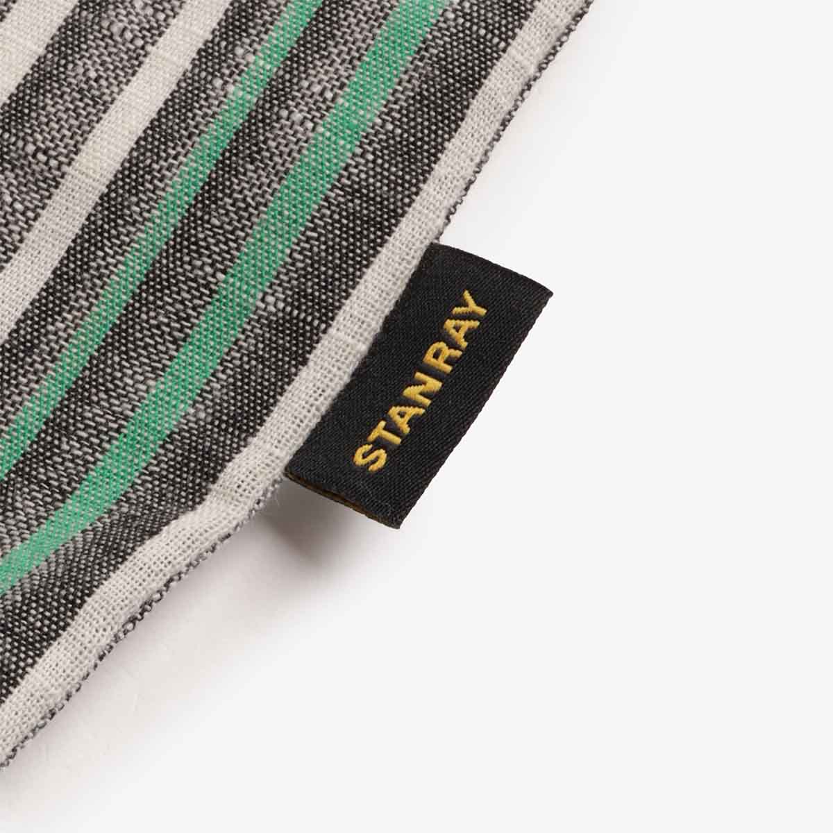 Stan Ray Tour Shirt, Black Green Stripe, Detail Shot 5