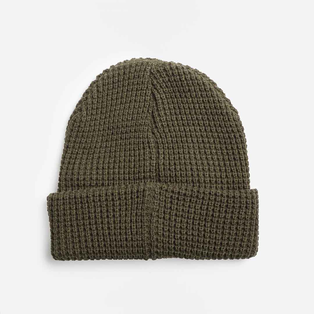 main Stan Ray Waffle Beanie, Olive, Detail Shot 3