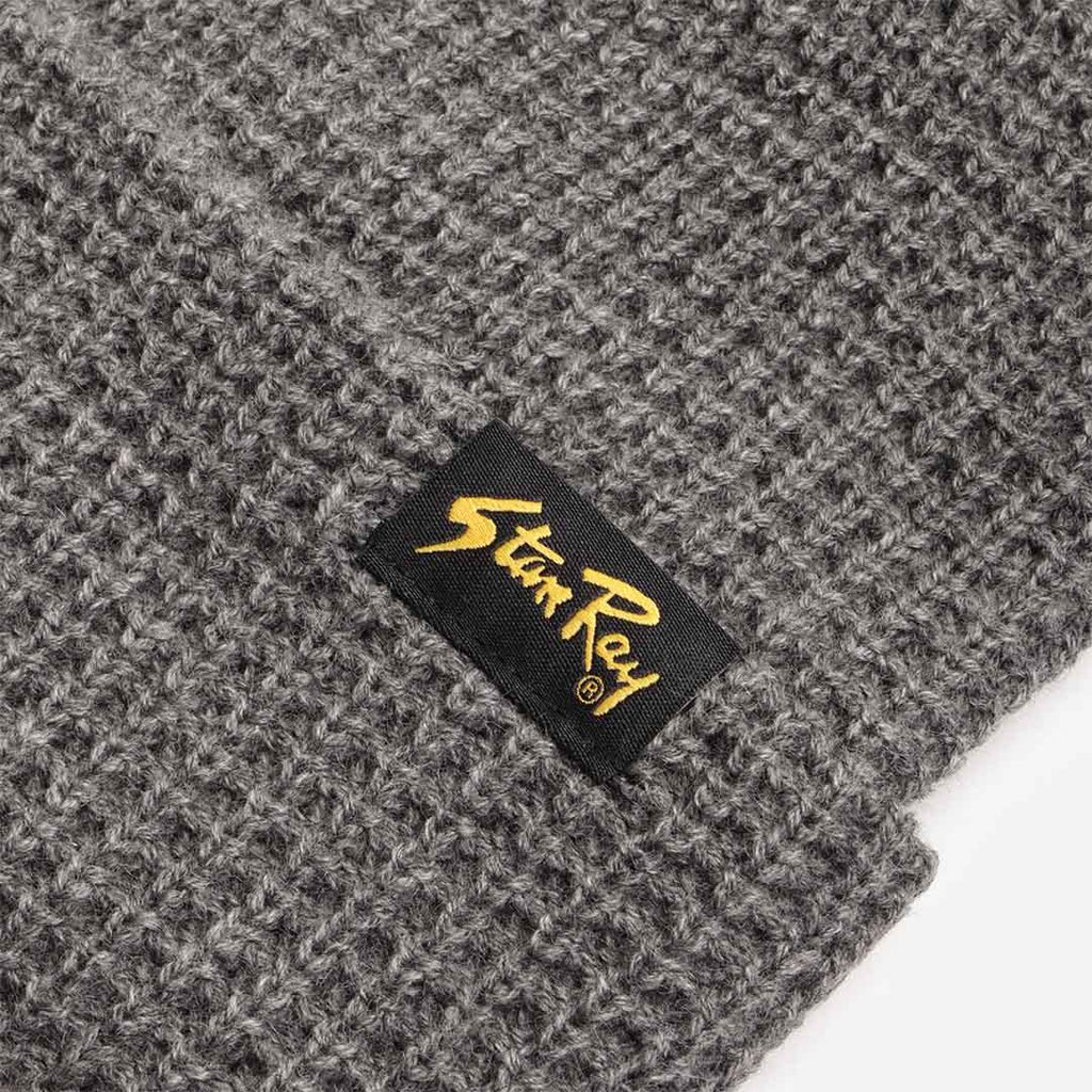 Stan Ray Waffle Beanie, Charcoal, Detail Shot 2