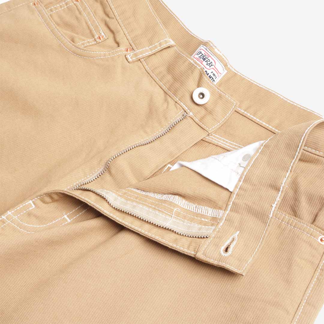 Stan Ray Wide 5 Pant, Khaki Bedford, Detail Shot 4