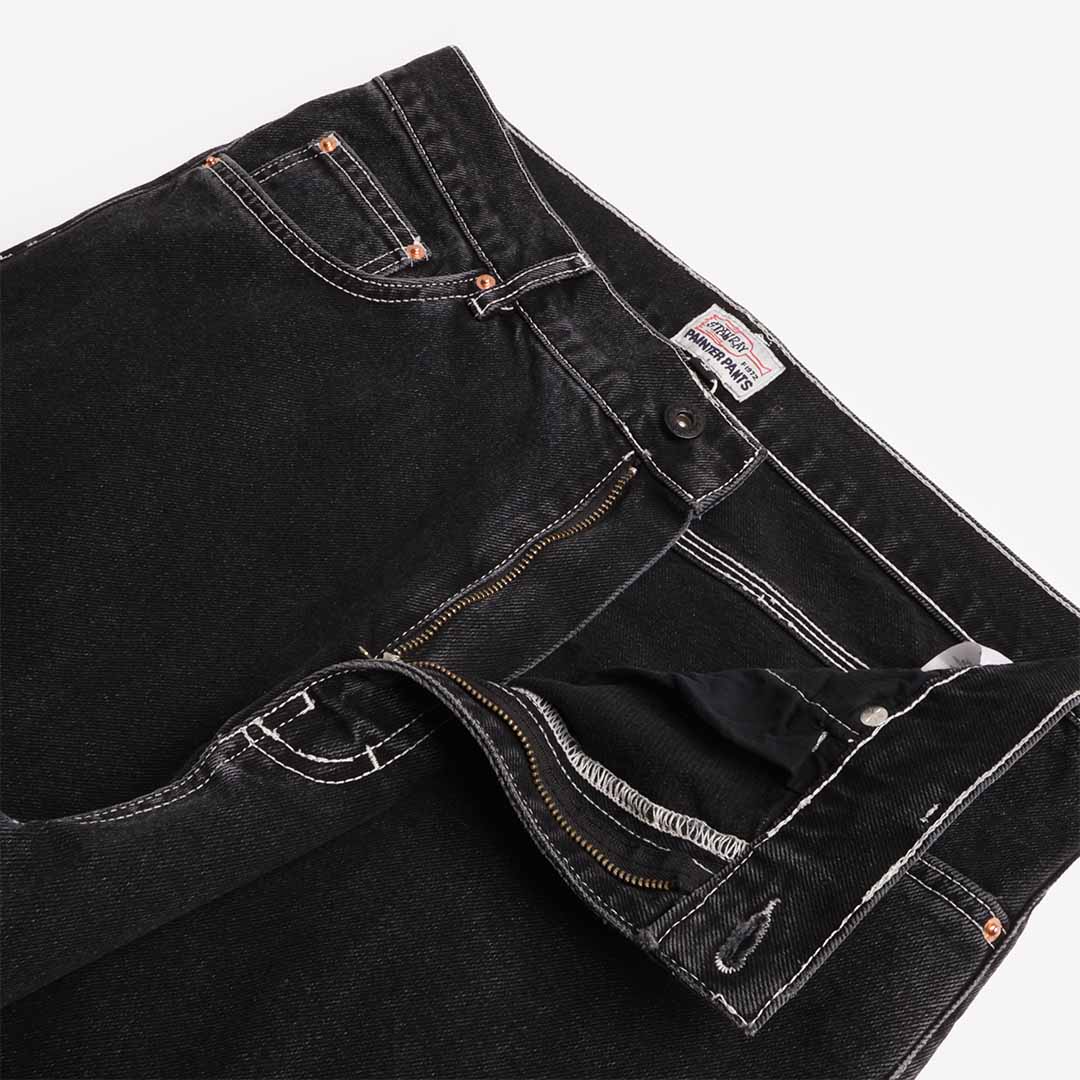 Stan Ray Wide 5 Pant, Black Stone Denim, Detail Shot 2