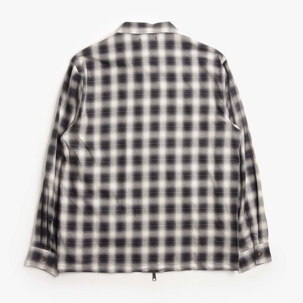 Stan Ray Zip Shirt, Black Check, Detail Shot 2