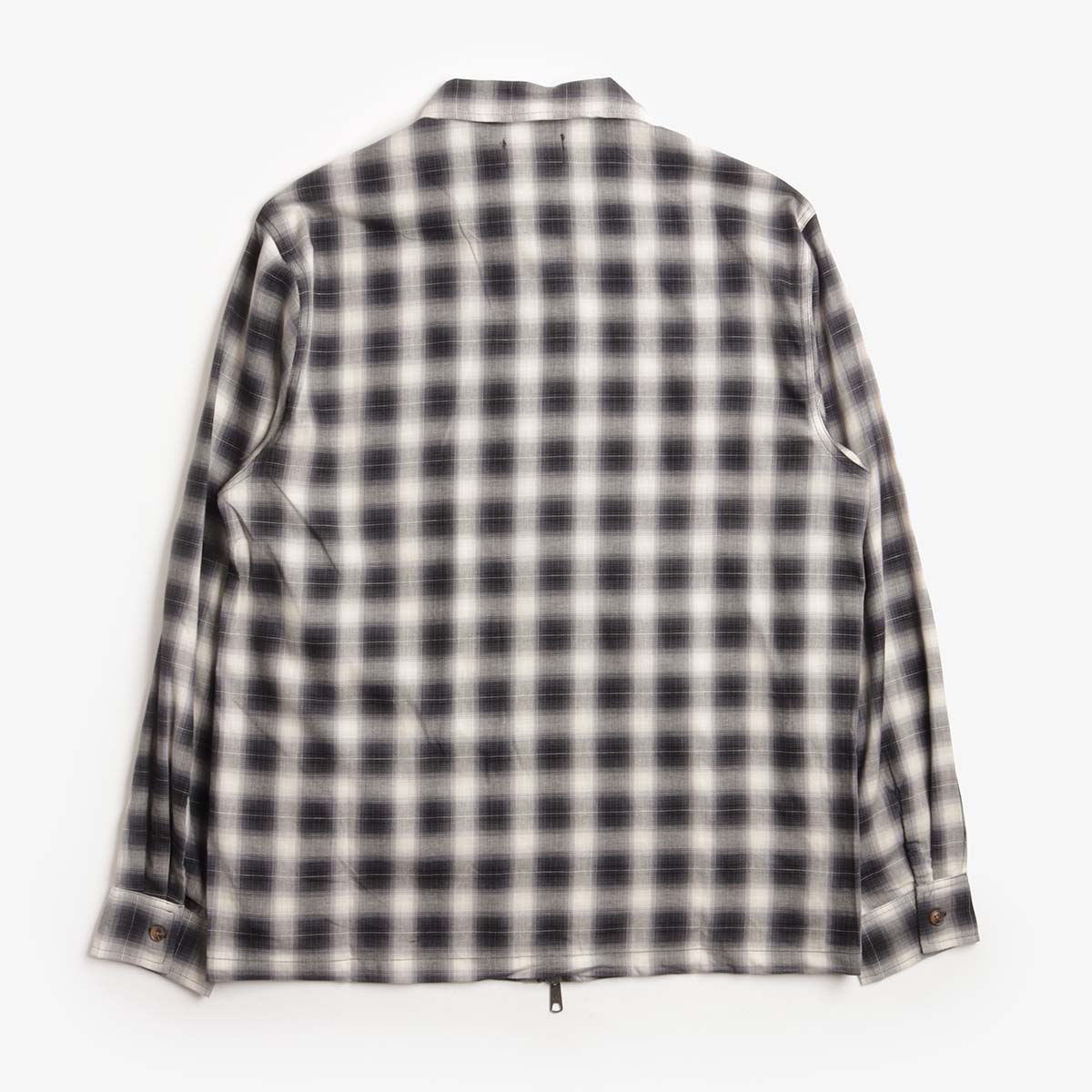 main Stan Ray Zip Shirt, Black Check, Detail Shot 2
