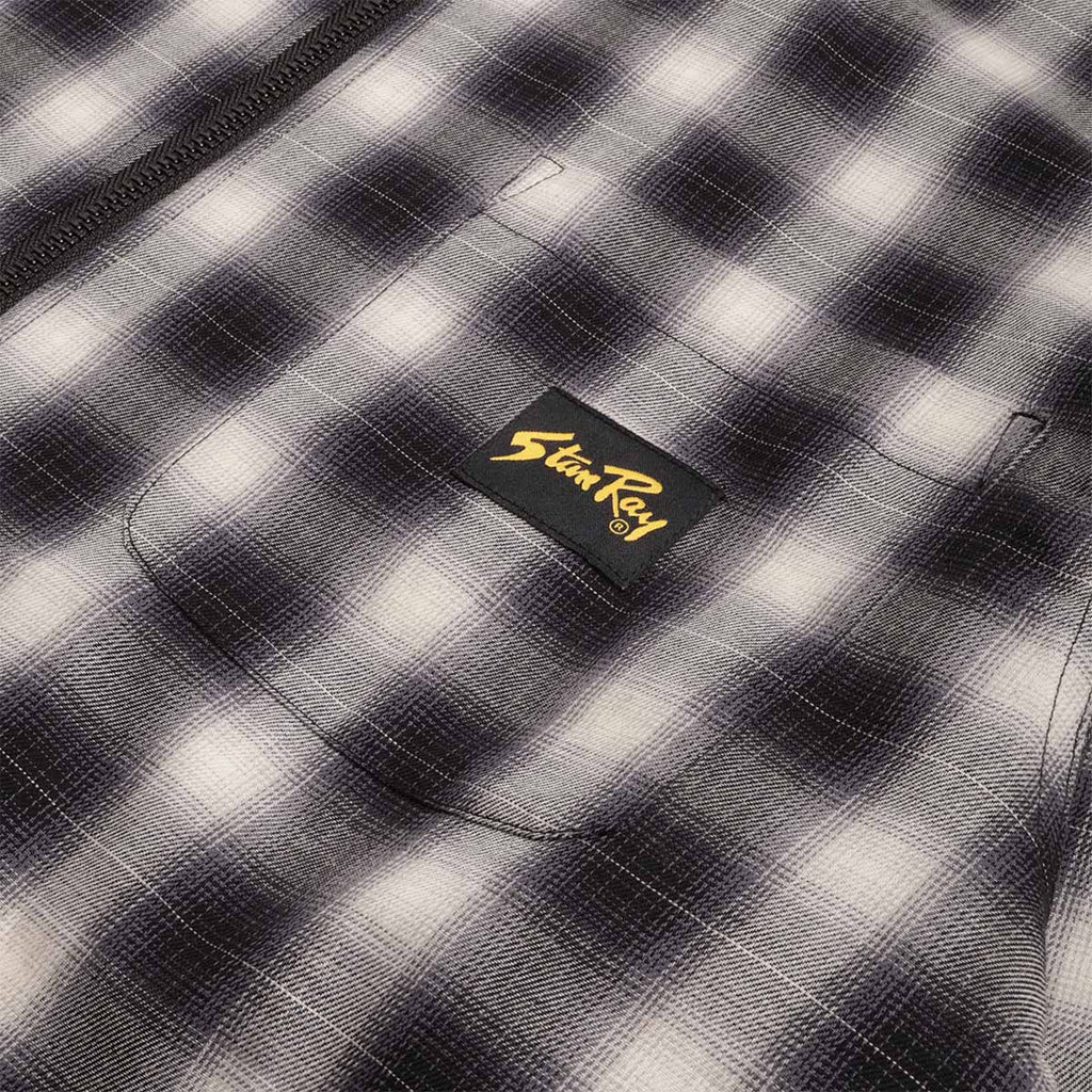 Stan Ray Zip Shirt, Black Check, Detail Shot 3