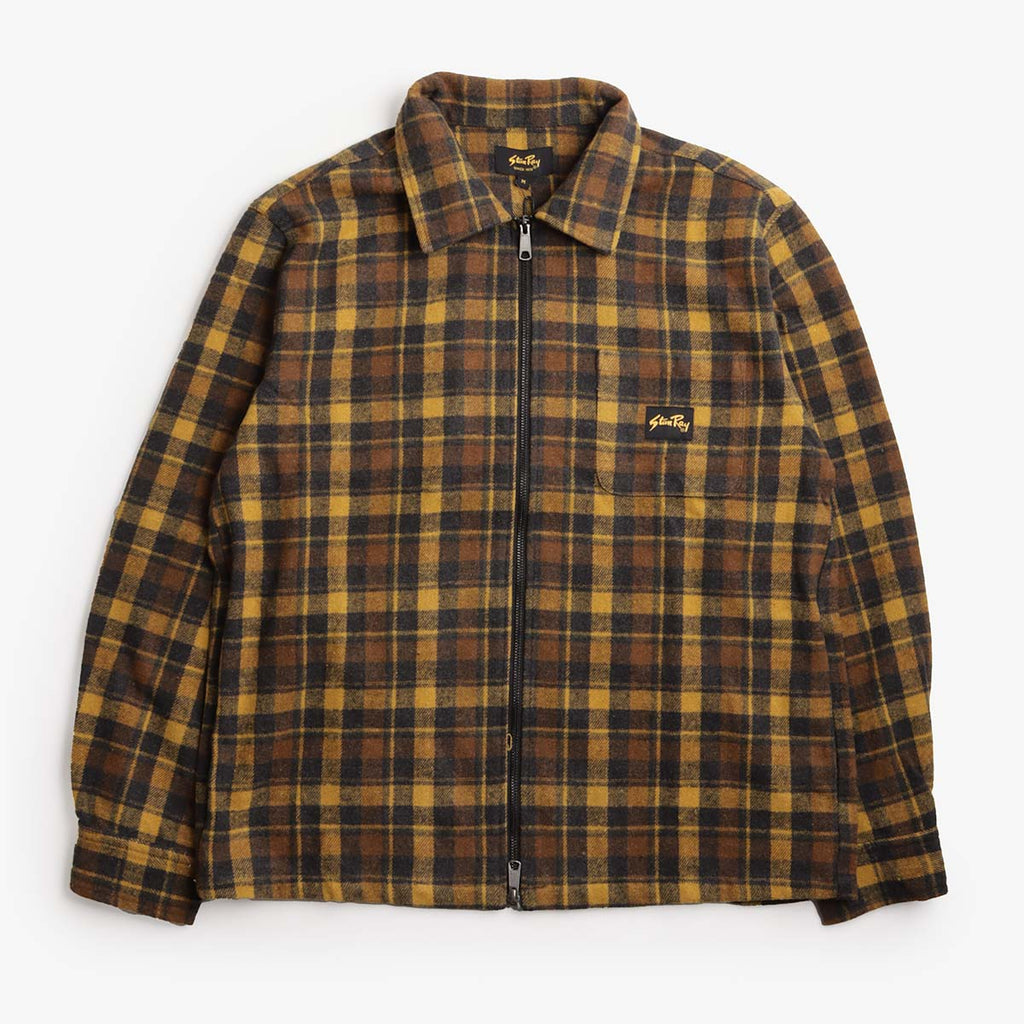 Stan Ray Zip Shirt, Acorn Plaid, Detail Shot 1