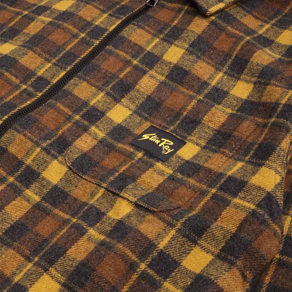 main Stan Ray Zip Shirt, Acorn Plaid, Detail Shot 2
