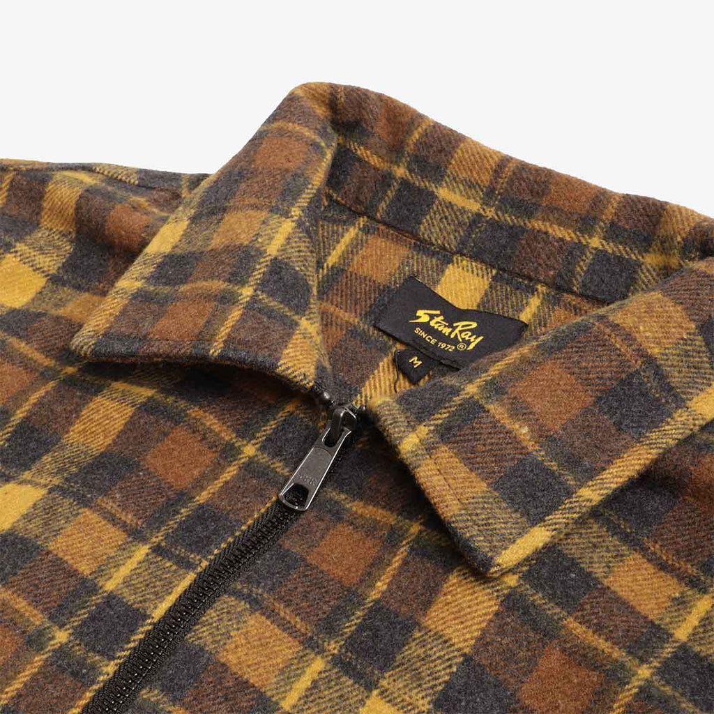 Stan Ray Zip Shirt, Acorn Plaid, Detail Shot 3
