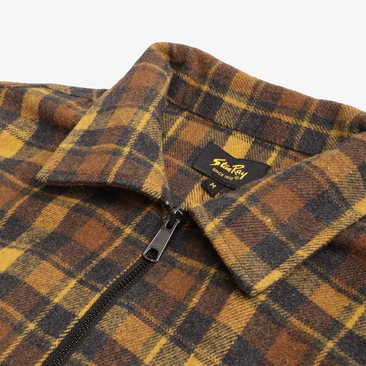Stan Ray Zip Shirt, Acorn Plaid, Detail Shot 3