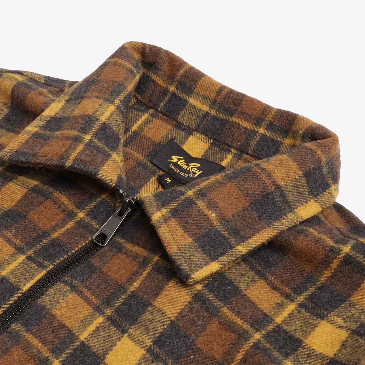 Stan Ray Zip Shirt, Acorn Plaid, Detail Shot 4