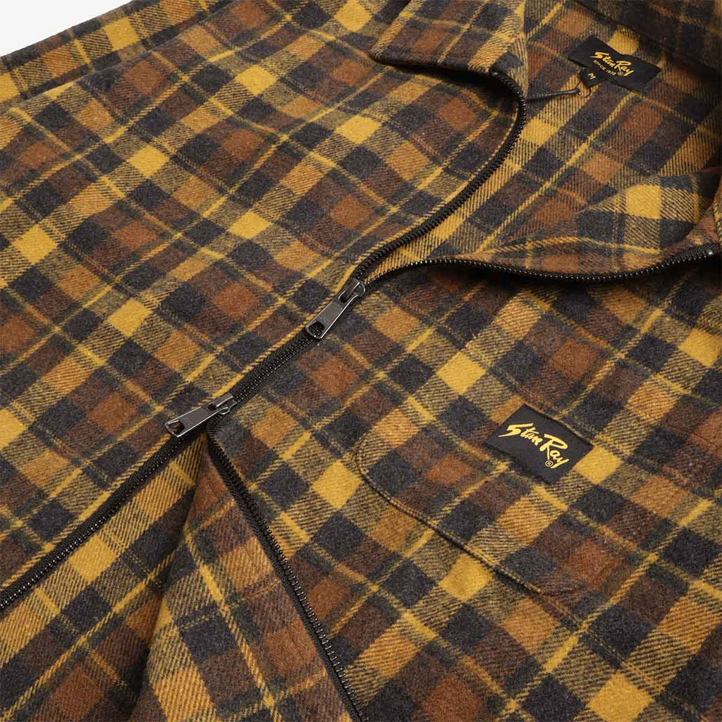 Stan Ray Zip Shirt, Acorn Plaid, Detail Shot 5