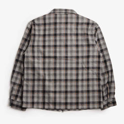 thumbnail Stan Ray Zip Shirt, Charcoal Plaid, Detail Shot 5