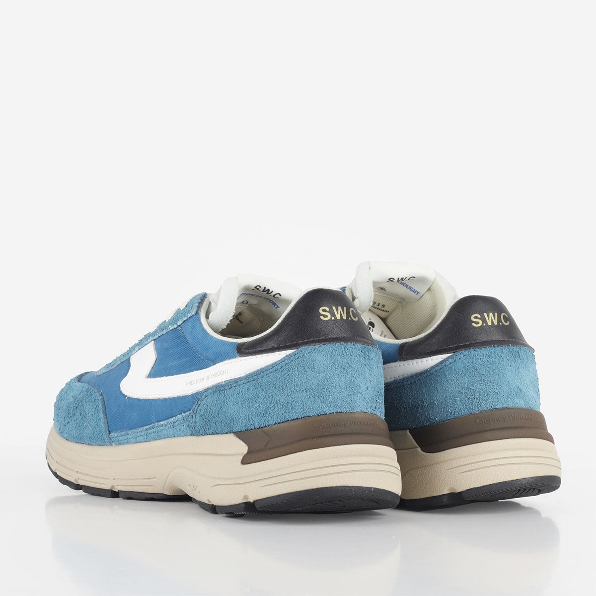 Stepney Workers Club Osier S-Strike Geo Merged II Shoes, Sea Blue, Detail Shot 3