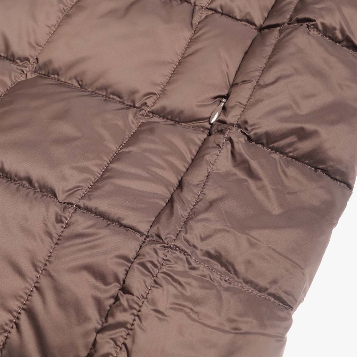 Taion Crew Neck Button Down Vest, Dark Chocolate, Detail Shot 4