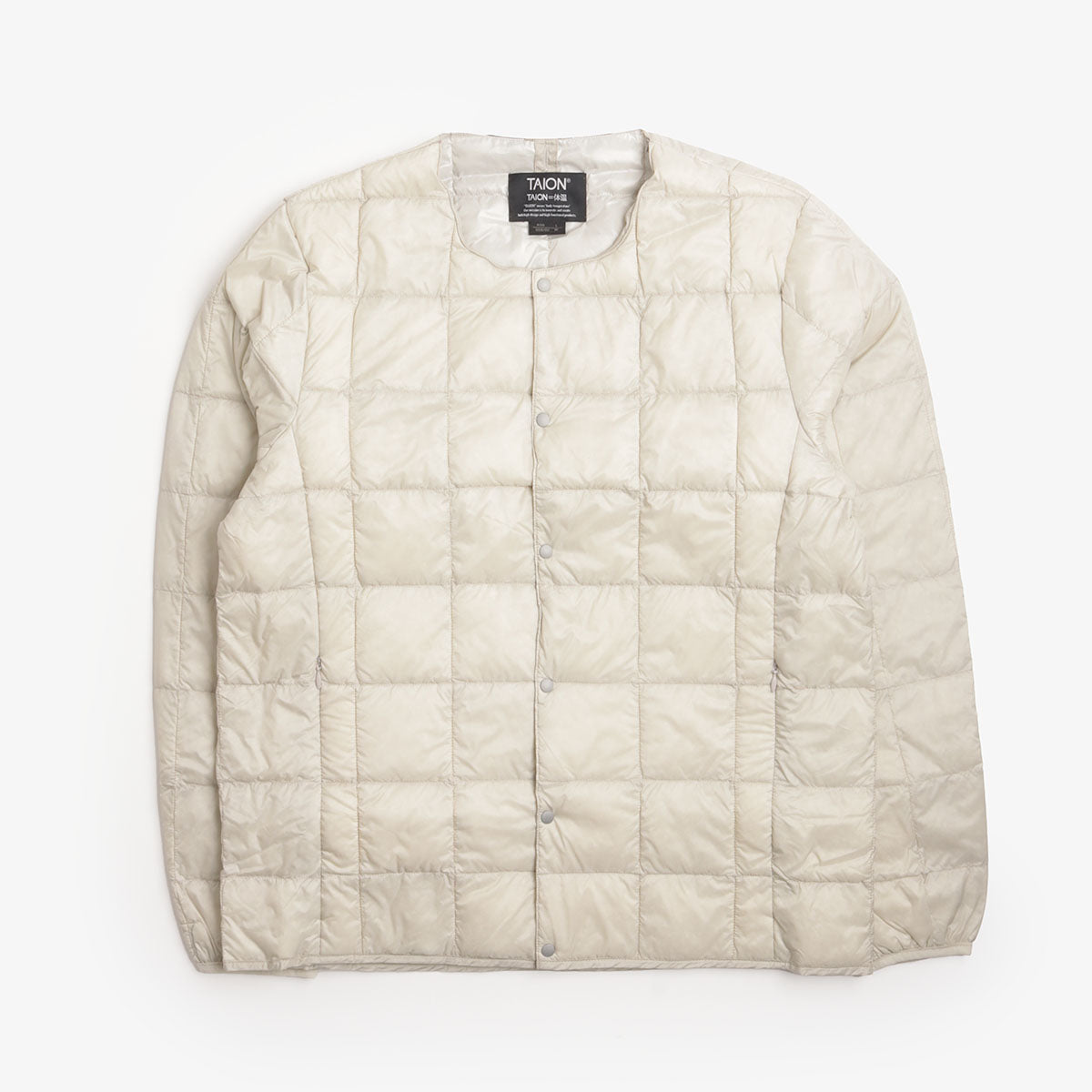 Taion Crew Neck Down Jacket - Icegray
