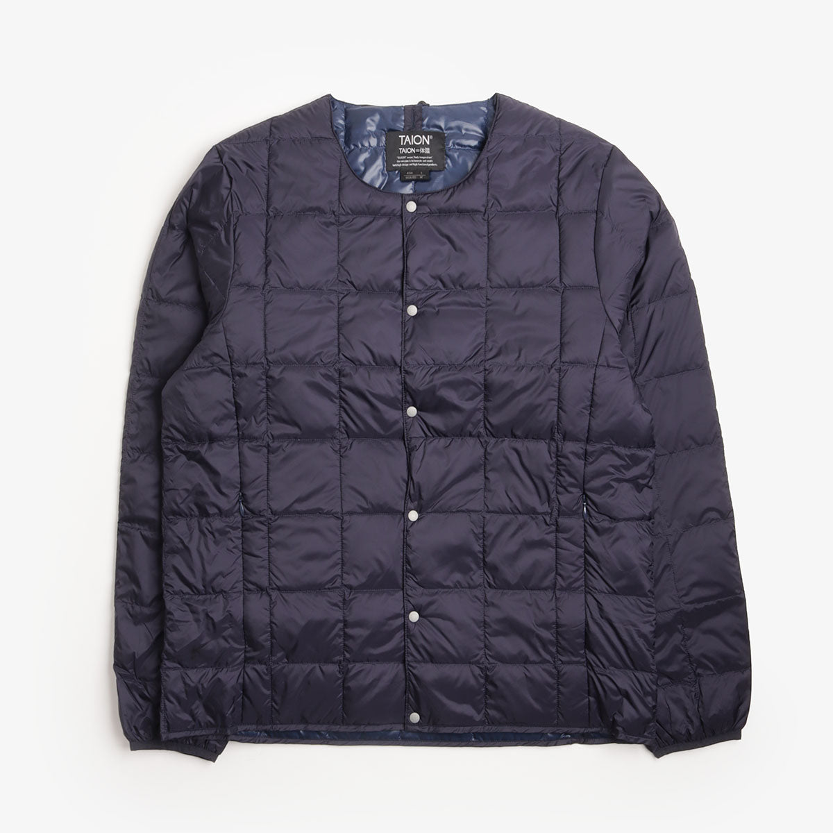 Taion Crew Neck Down Jacket - Navy
