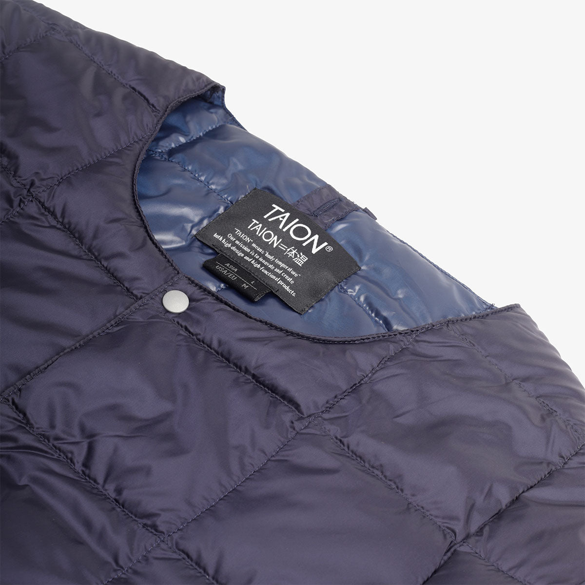 Taion Crew Neck Down Jacket - Navy