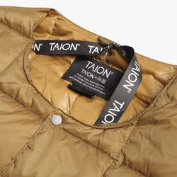 thumbnail Taion Crew Neck Down Jacket, Beige, Detail Shot 2