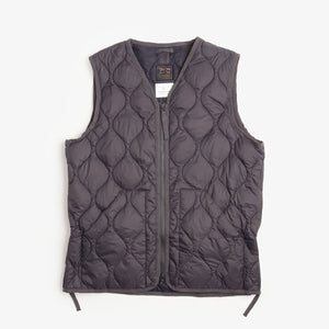 Taion Military V Neck W-Zip Down Vest - Coal