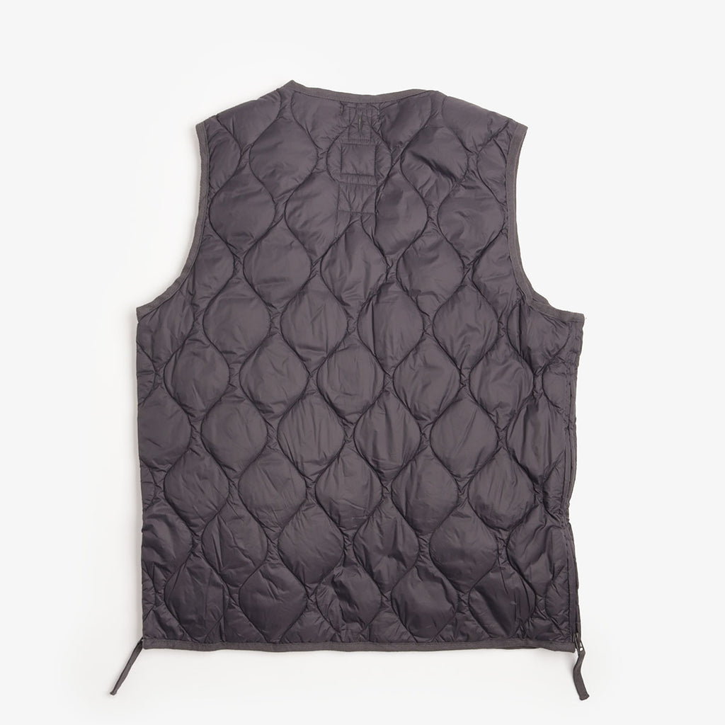 Taion Military V Neck W-Zip Down Vest - Dark Charcoal