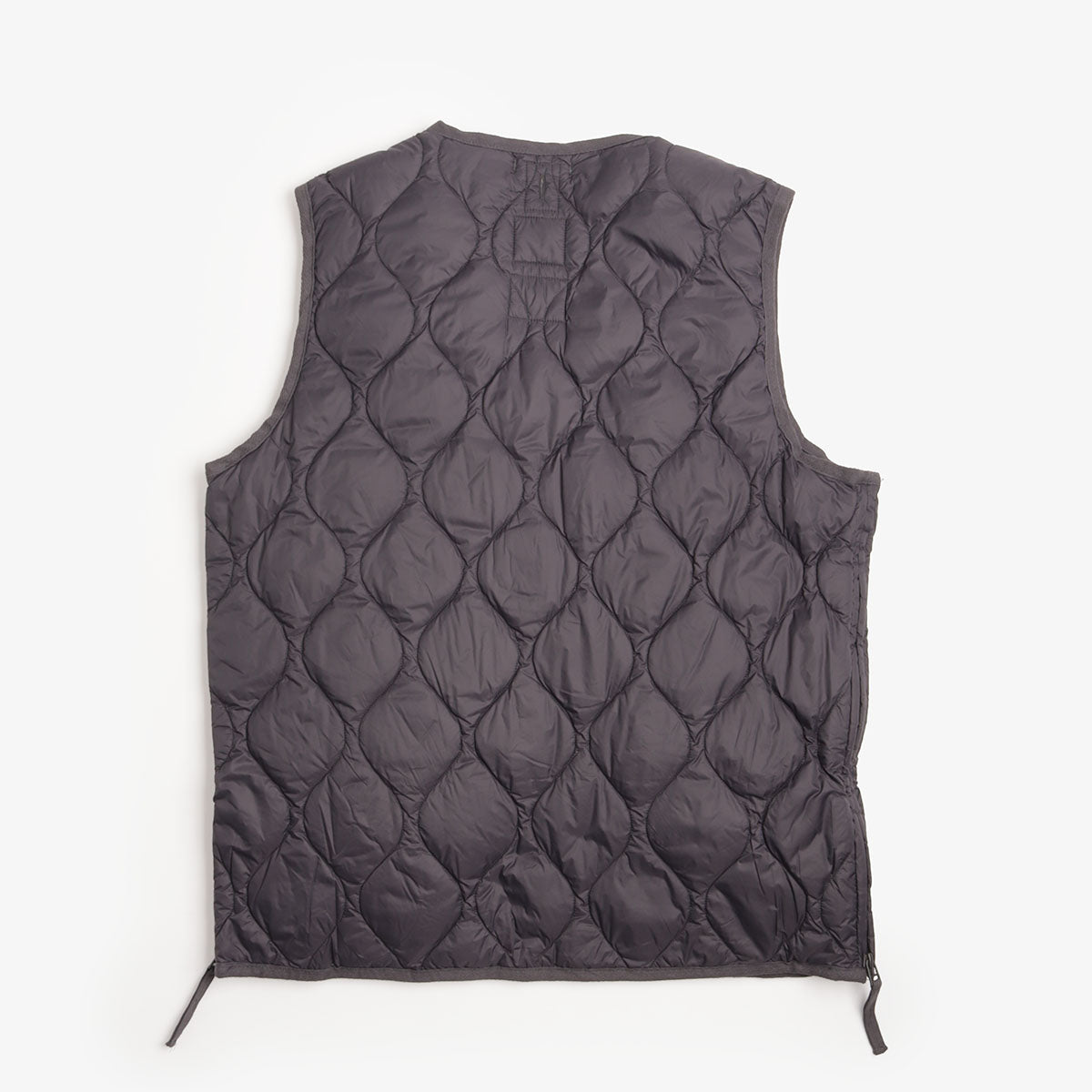 Taion Military V Neck W-Zip Down Vest - Dark Charcoal