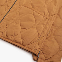 thumbnail Taion Military Zip V Neck Down Jacket, Dark Beige, Detail Shot 3