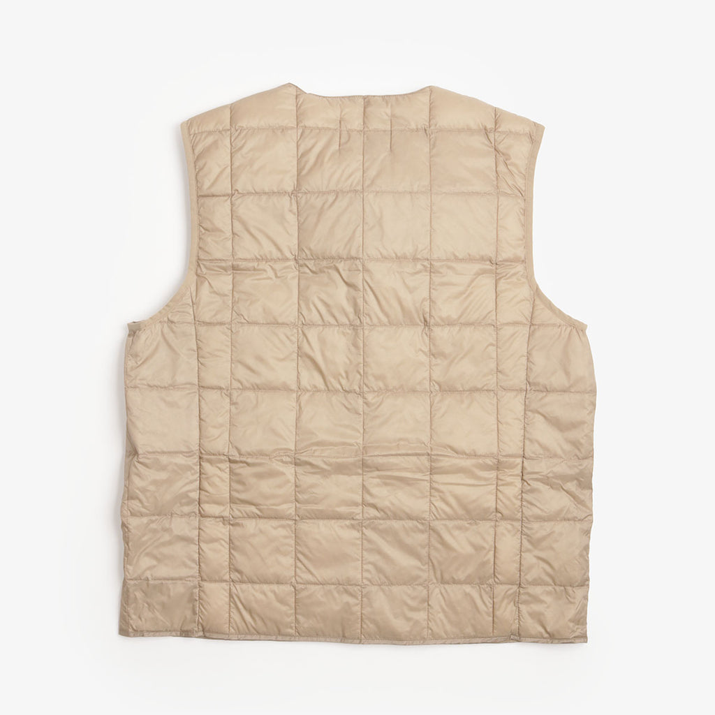 Taion V-Neck Down Vest - Beige