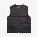 Taion V-Neck Down Vest - Black