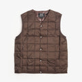Taion V-Neck Down Vest - Dark Chocolate