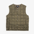 Taion V-Neck Down Vest - Dark Olive