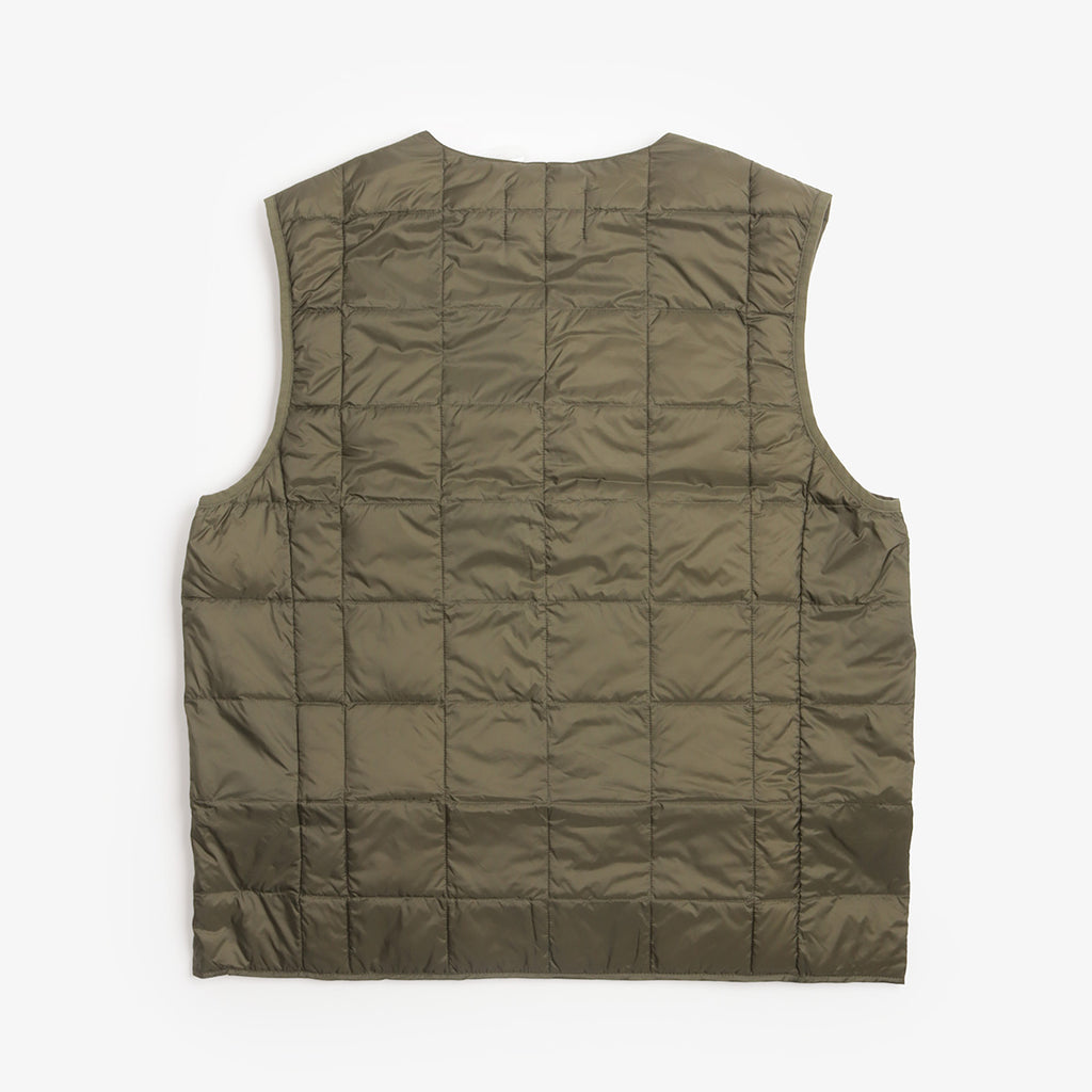 Taion V-Neck Down Vest - Dark Olive