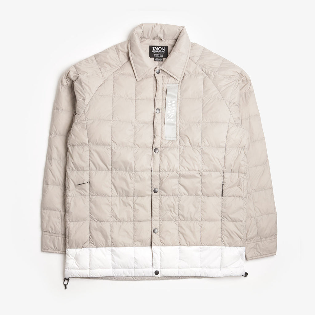 Taion x Mountain Research Down Coach Jacket, Grey, Detail Shot 1