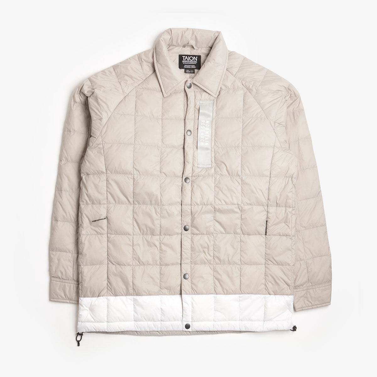 Taion x Mountain Research Down Coach Jacket, Grey, Detail Shot 1