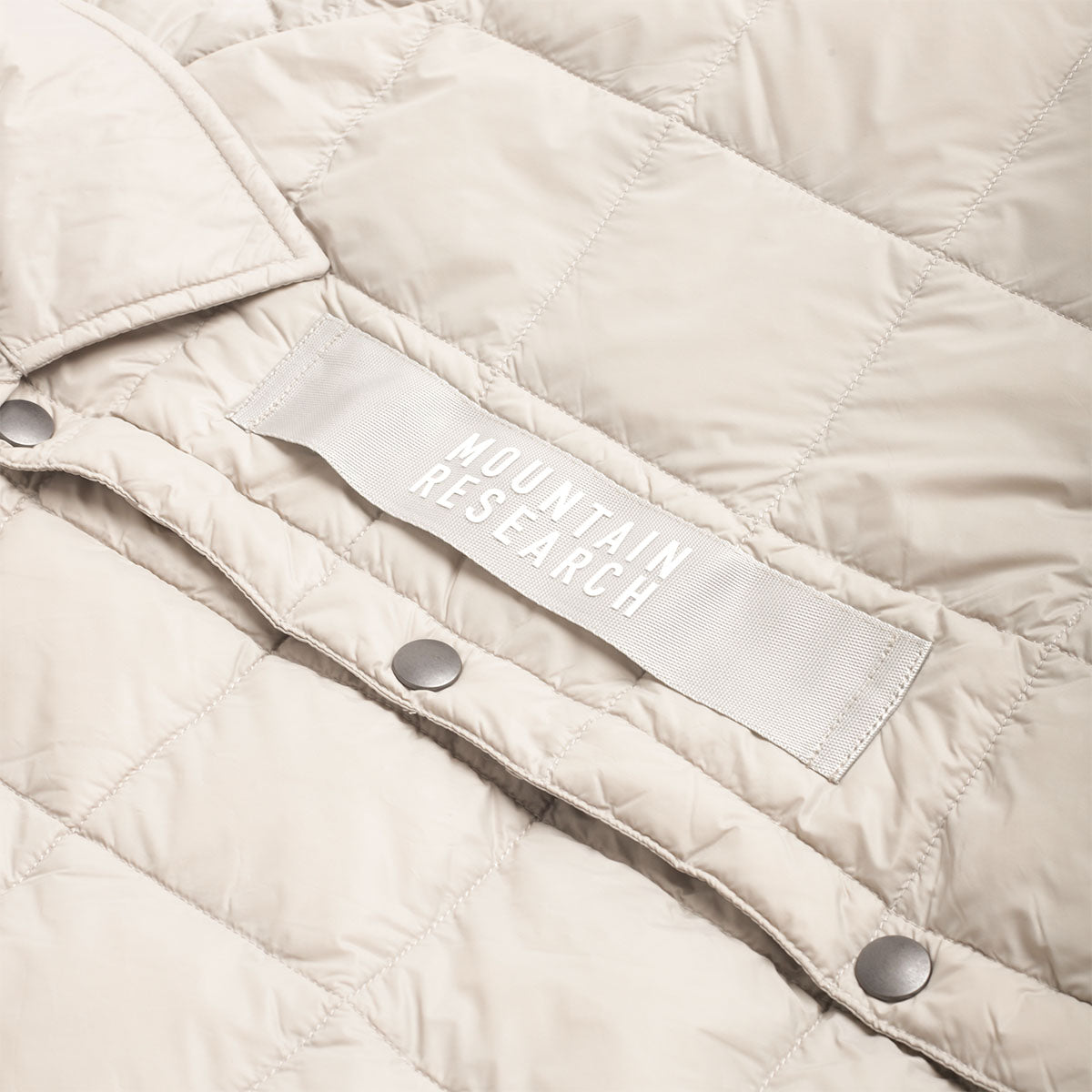 Taion x Mountain Research Down Coach Jacket, Grey, Detail Shot 3