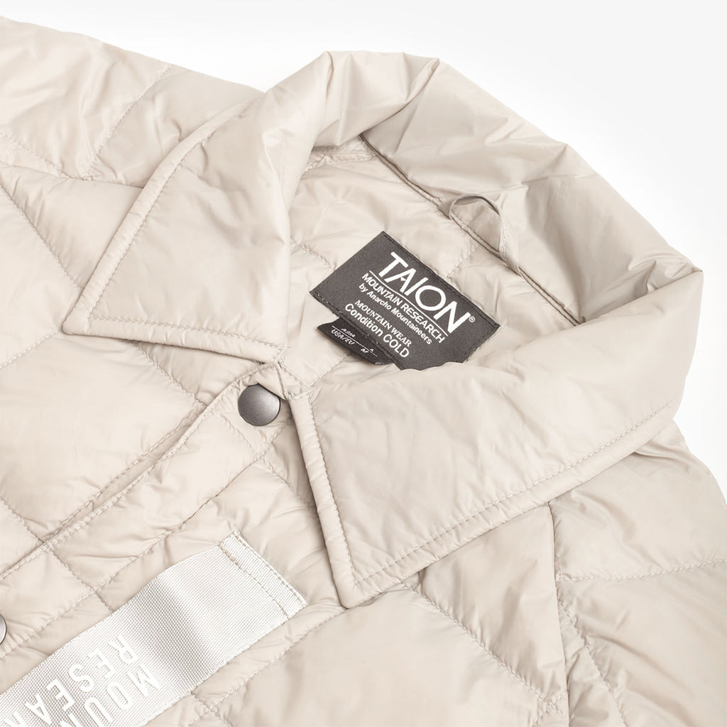 Taion x Mountain Research Down Coach Jacket, Grey, Detail Shot 4