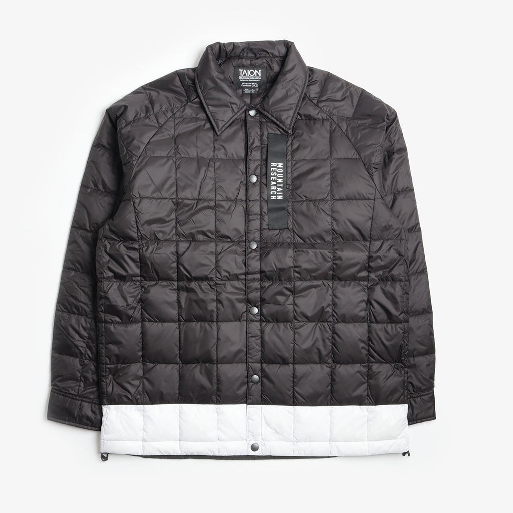 Taion x Mountain Research Down Coach Jacket, Black, Detail Shot 1