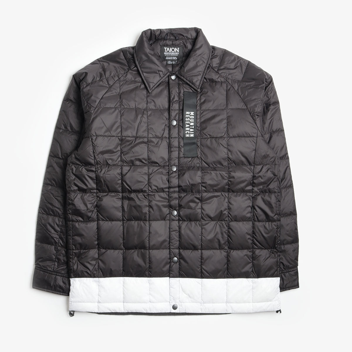 Taion x Mountain Research Down Coach Jacket, Black, Detail Shot 1