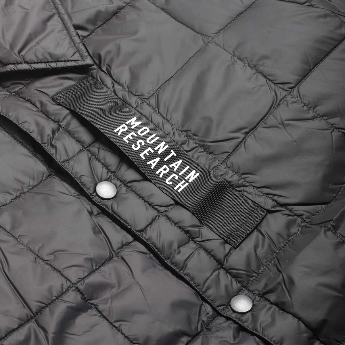 Taion x Mountain Research Down Coach Jacket, Black, Detail Shot 3