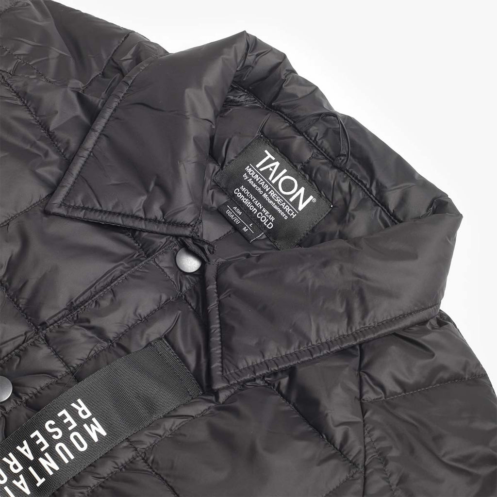 Taion x Mountain Research Down Coach Jacket, Black, Detail Shot 4