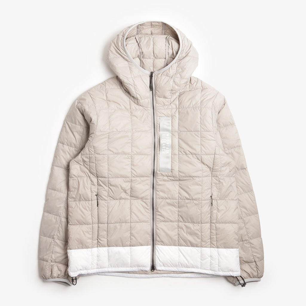 Taion x Mountain Research Down Zip Parka, Grey, Detail Shot 1