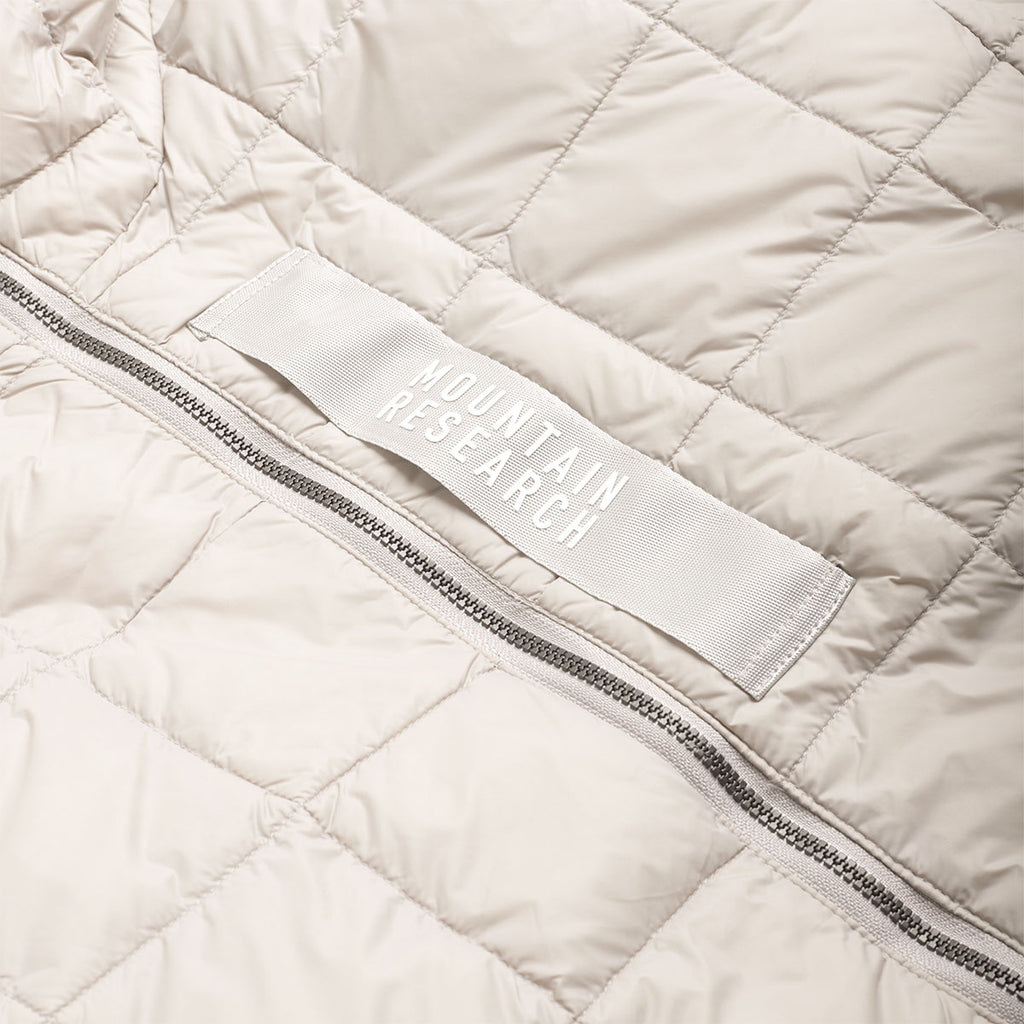 Taion x Mountain Research Down Zip Parka, Grey, Detail Shot 3