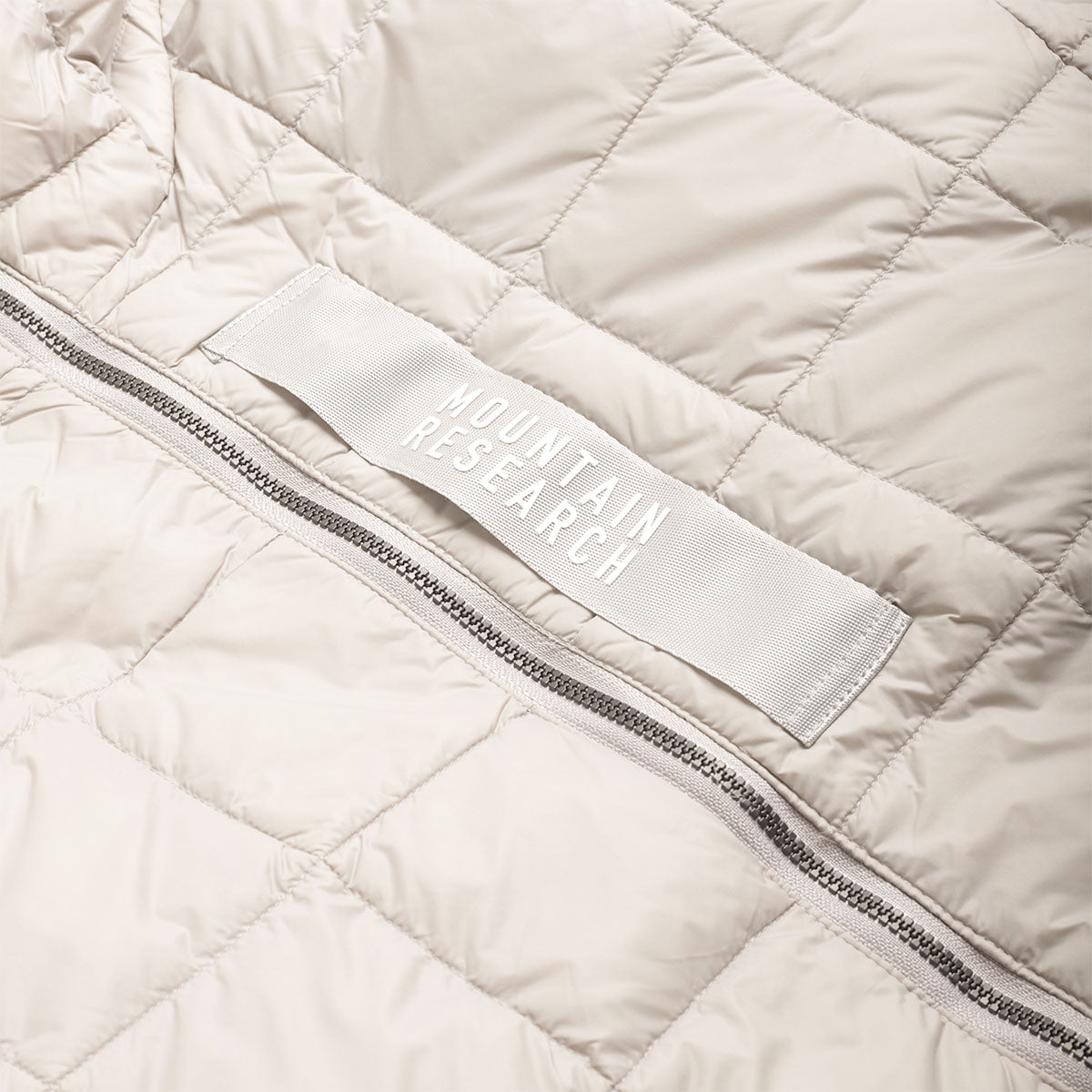 Taion x Mountain Research Down Zip Parka, Grey, Detail Shot 3