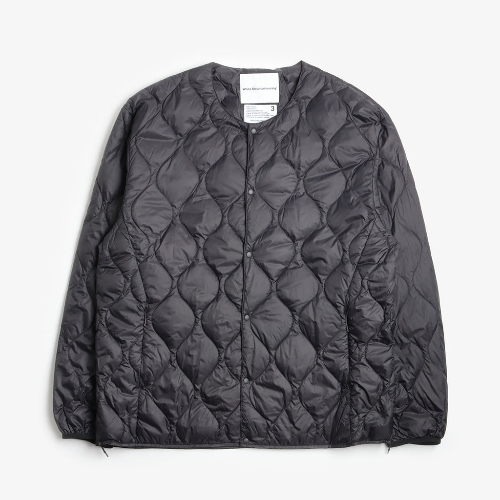 Taion x White Mountaineering Light Down Jacket, Black, Detail Shot 1
