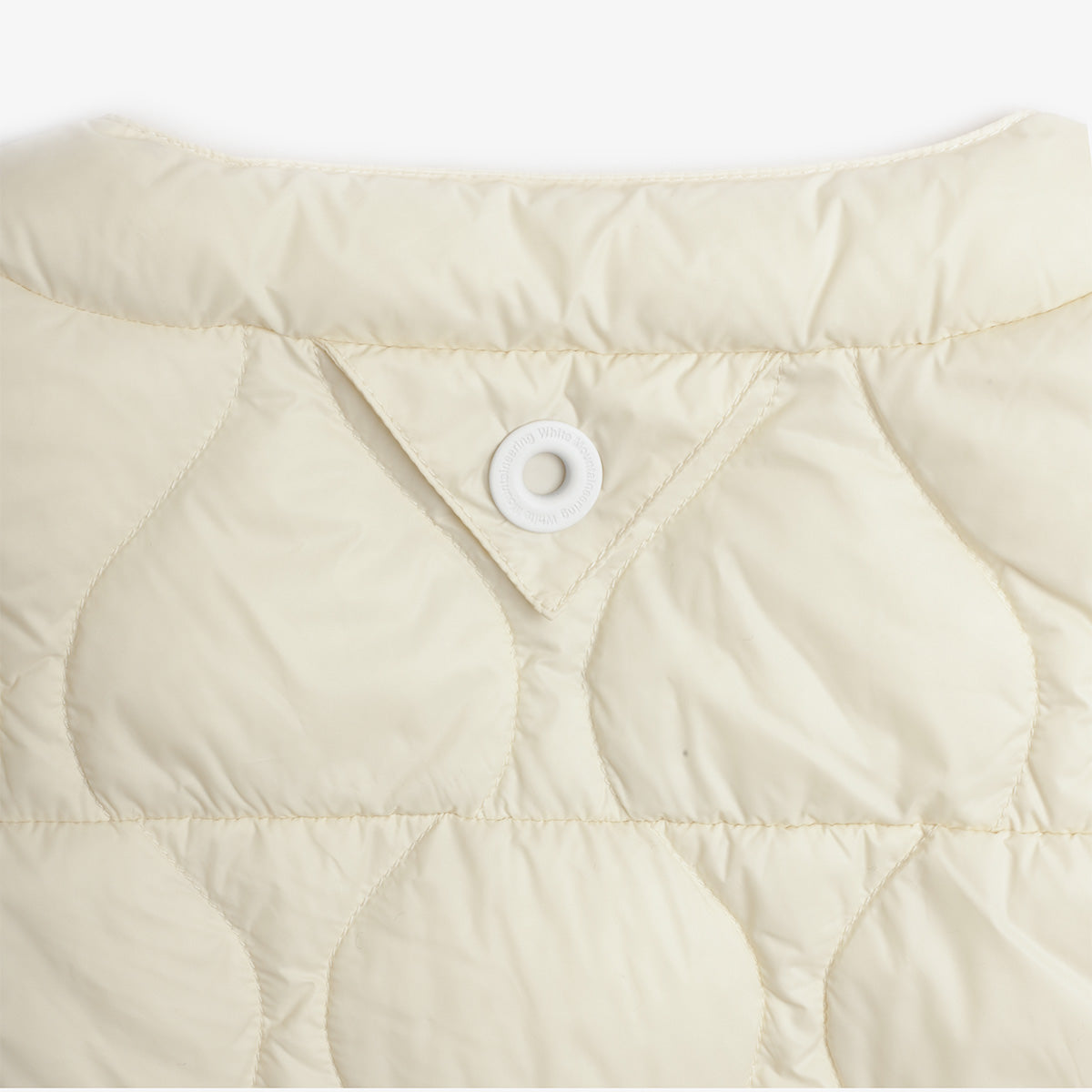 Taion x White Mountaineering Light Down Jacket, Off White, Detail Shot 5