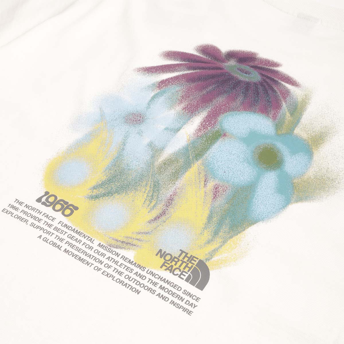 The North Face 1966 Flora Relaxed T-Shirt, White Dune, Detail Shot 4