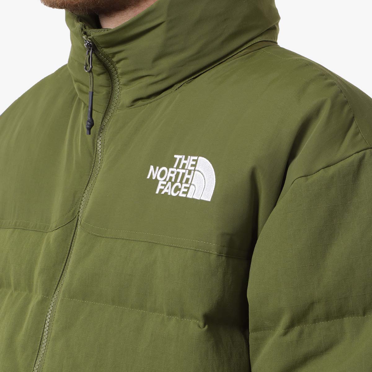 The North Face 1992 Ripstop Nuptse Jacket, Forest Olive, Detail Shot 2