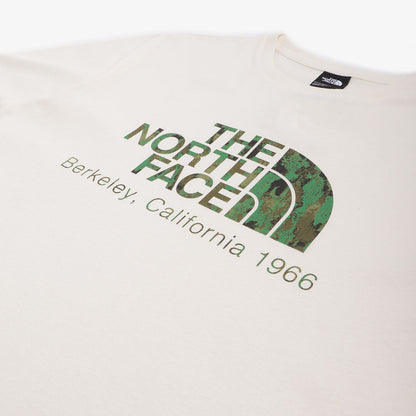 The North Face Berkeley California T-Shirt, White Dune Optic Emerald, Detail Shot 3