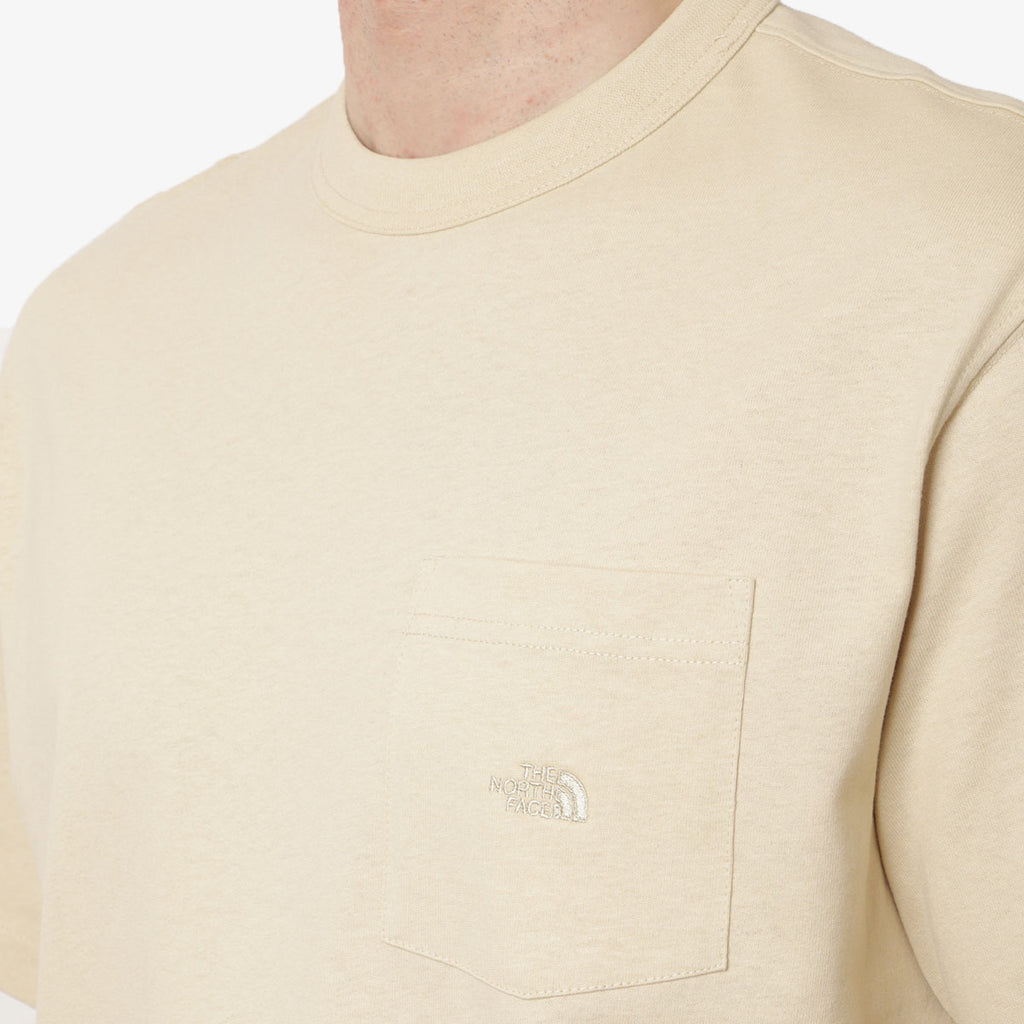 The North Face Dome Relaxed Pocket T-Shirt, Gravel, Detail Shot 2