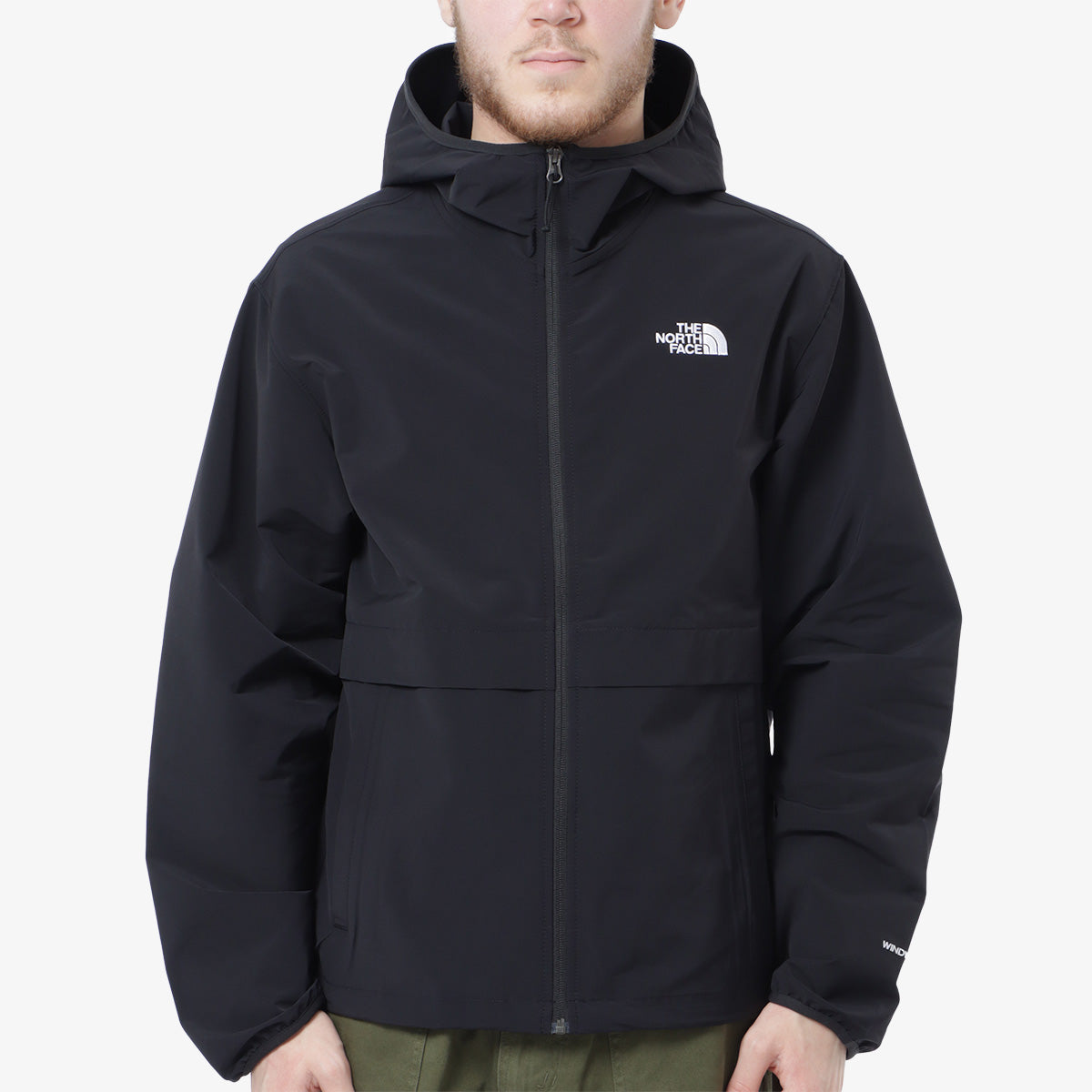 The North Face Easy Wind Hooded Full Zip Jacket, TNF Black, Detail Shot 1